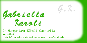 gabriella karoli business card